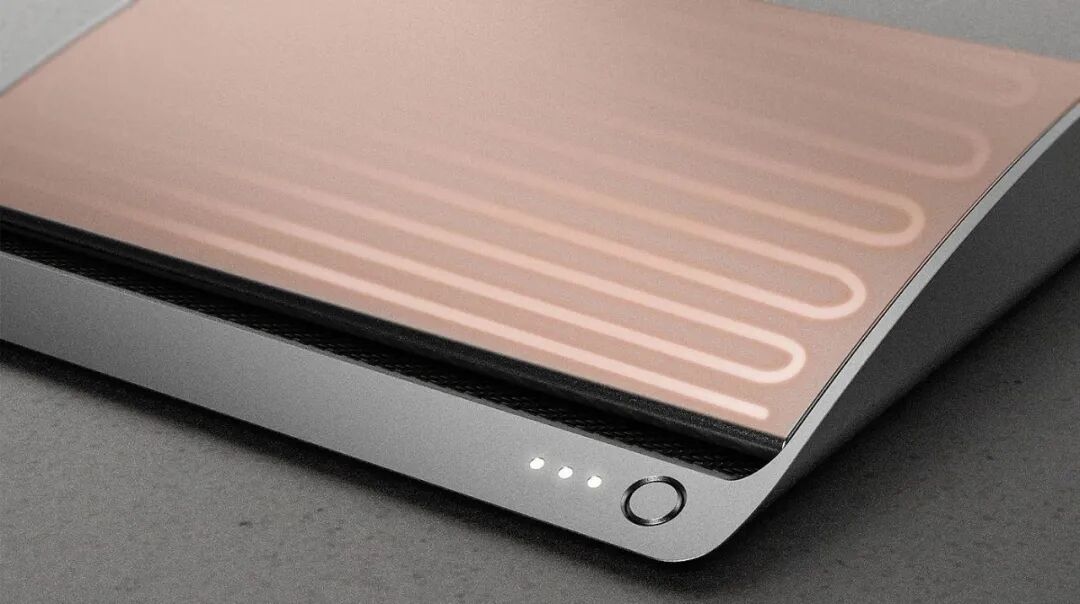 玫瑰金色电子设备特写
