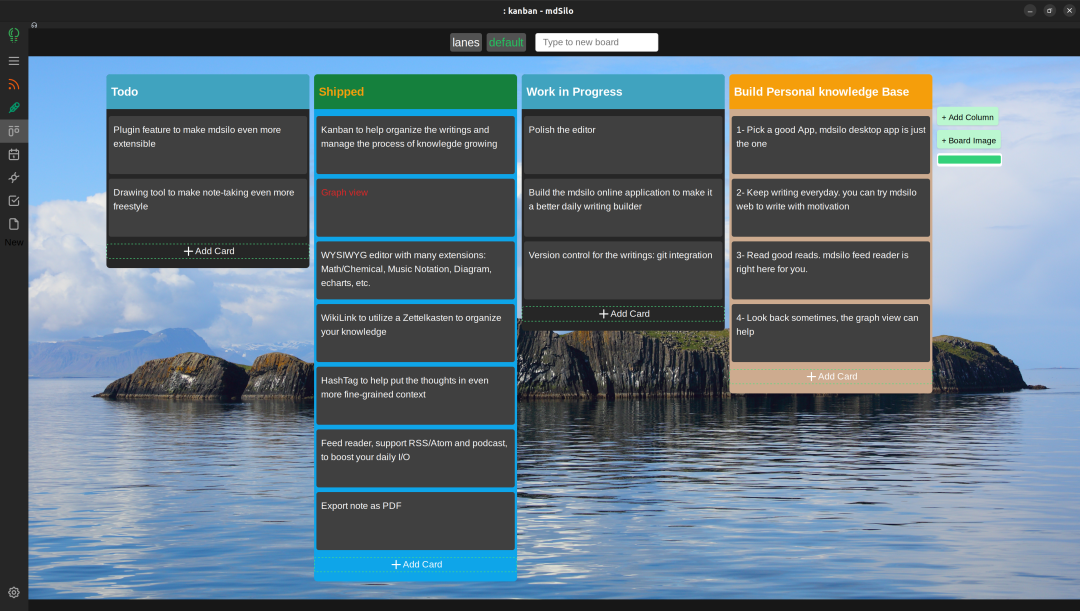 mdSilo看板(Kanban)功能界面