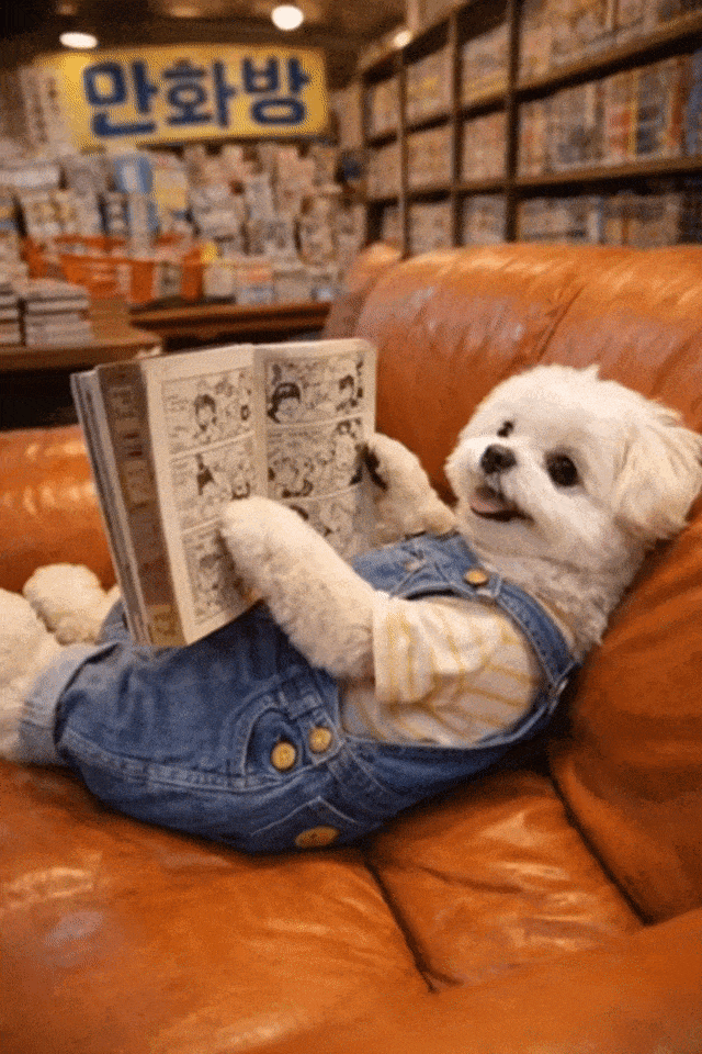 原始小狗看书视频