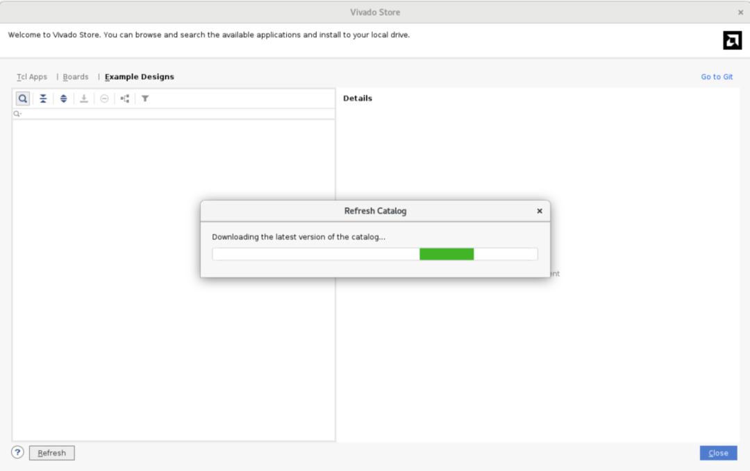 刷新目录进度界面