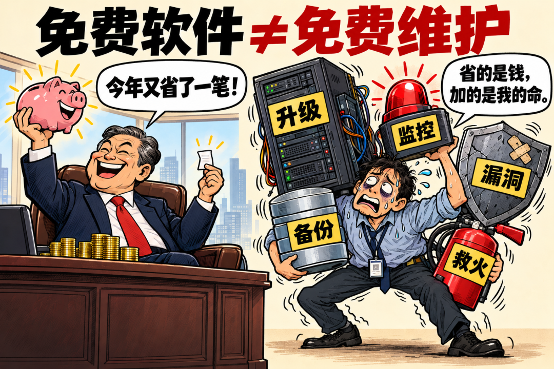 免费软件不等于免费维护的运维困境