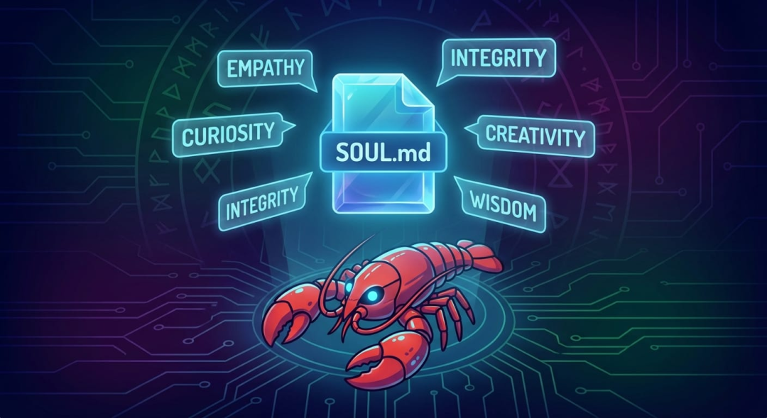 OpenClaw SOUL.md文件概念插画