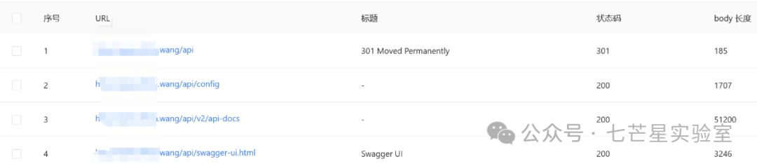 API请求结果截图显示多个请求状态