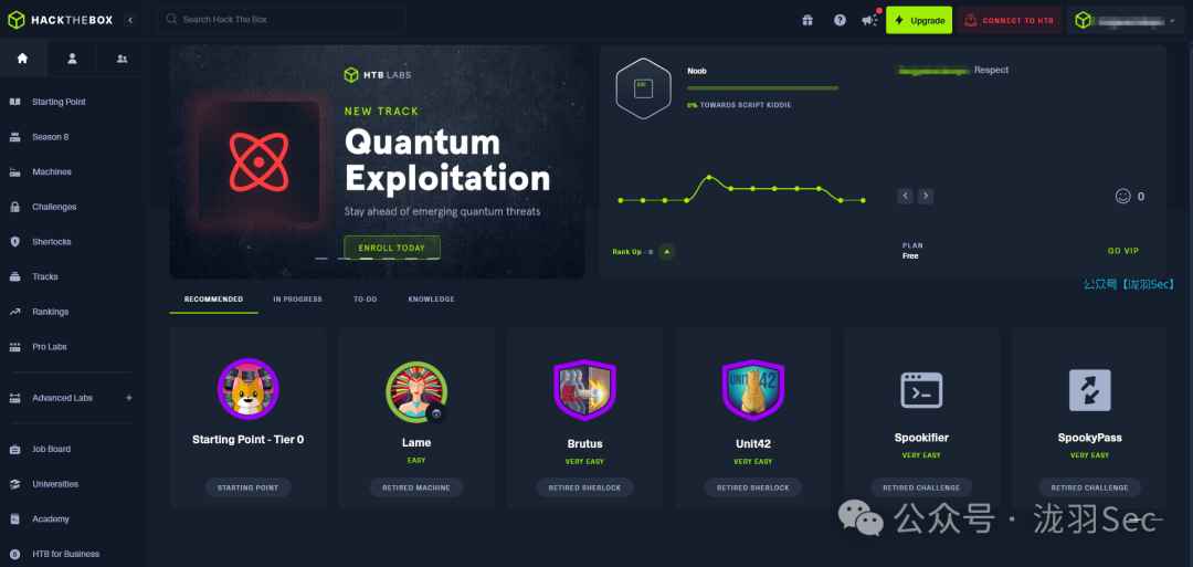 Hack The Box平台挑战列表