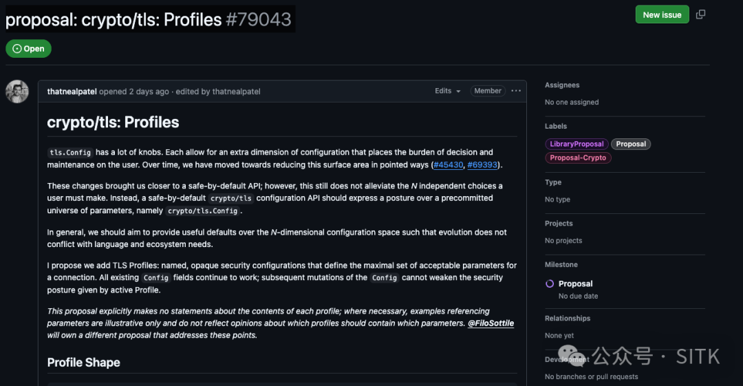 提案#79043 crypto/tls Profiles