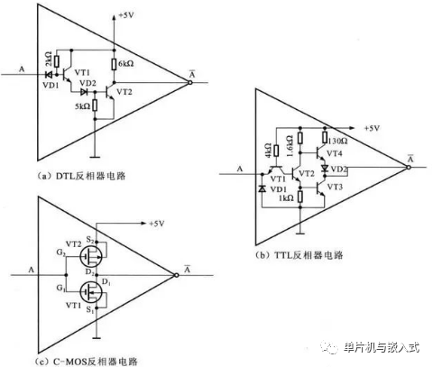 DTL、TTL、C-MOS反相器电路