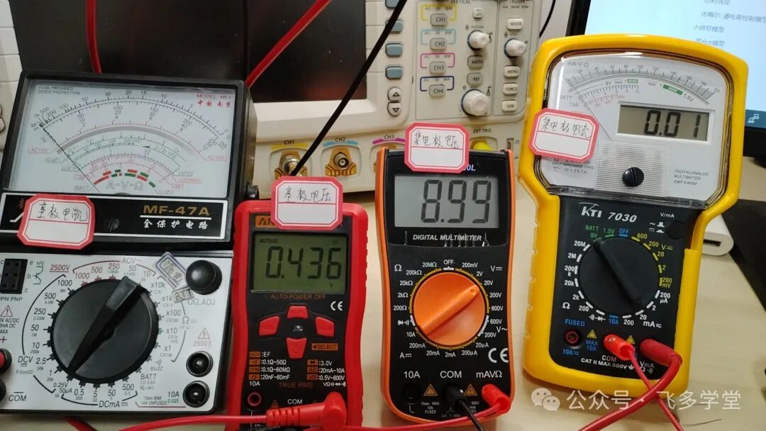 接近开启电压时的读数