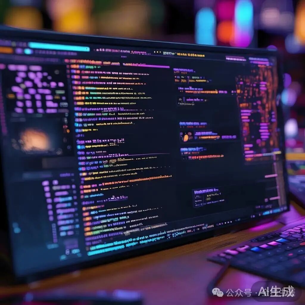 程序员工作台，深色主题代码编辑器