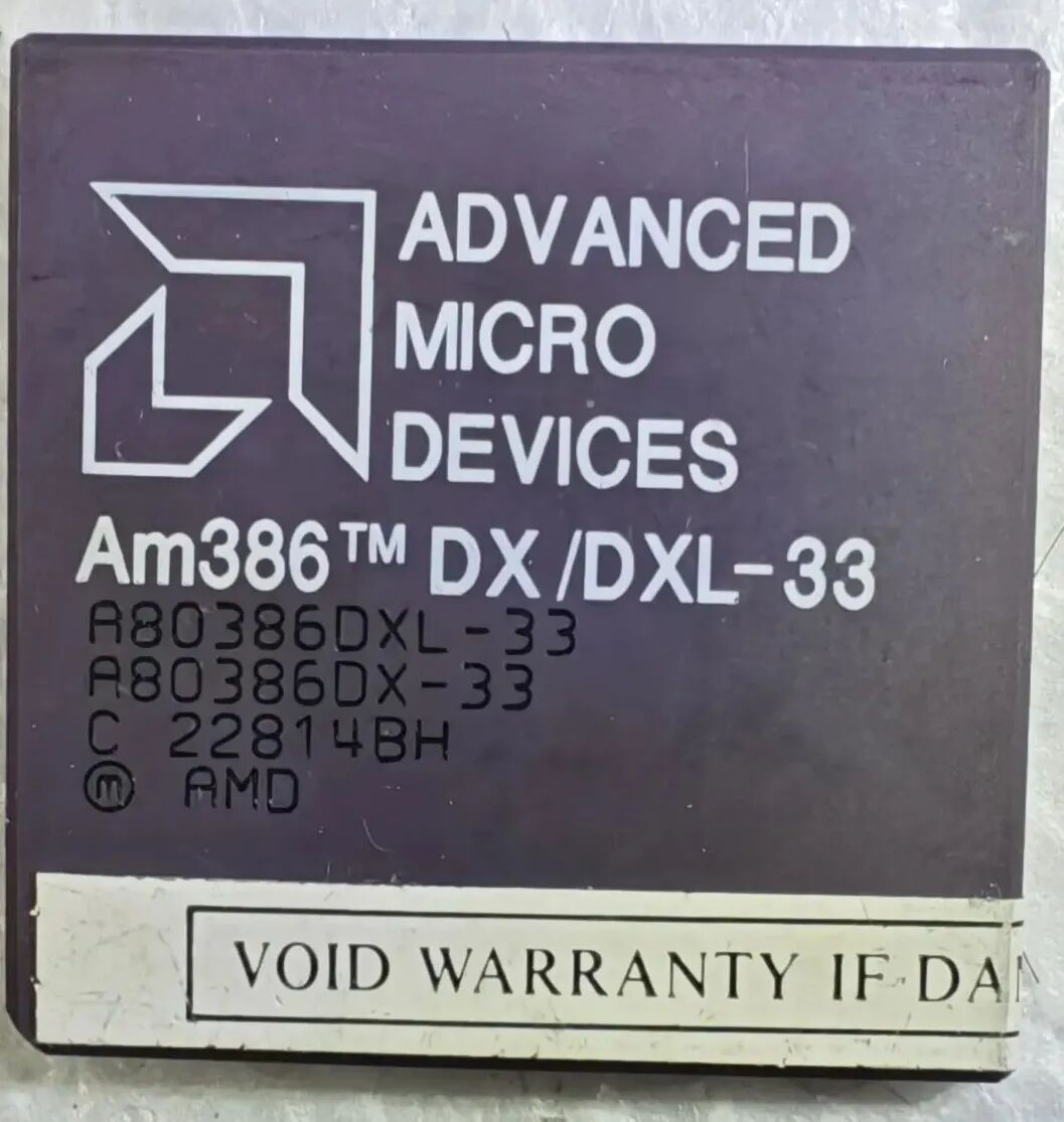 AMD Am386 DX/DXL-33 处理器标签