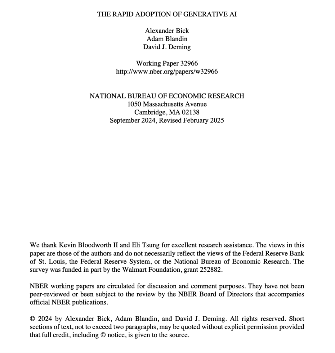 NBER研究报告封面截图