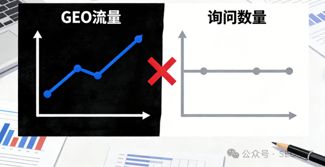 GEO流量与询盘数据对比图
