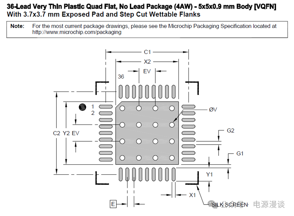 36引脚VQFN封装机械尺寸图