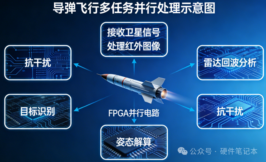导弹飞行多任务并行处理示意图