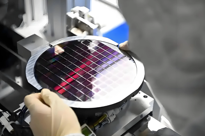 操作精密电池片的技术人员