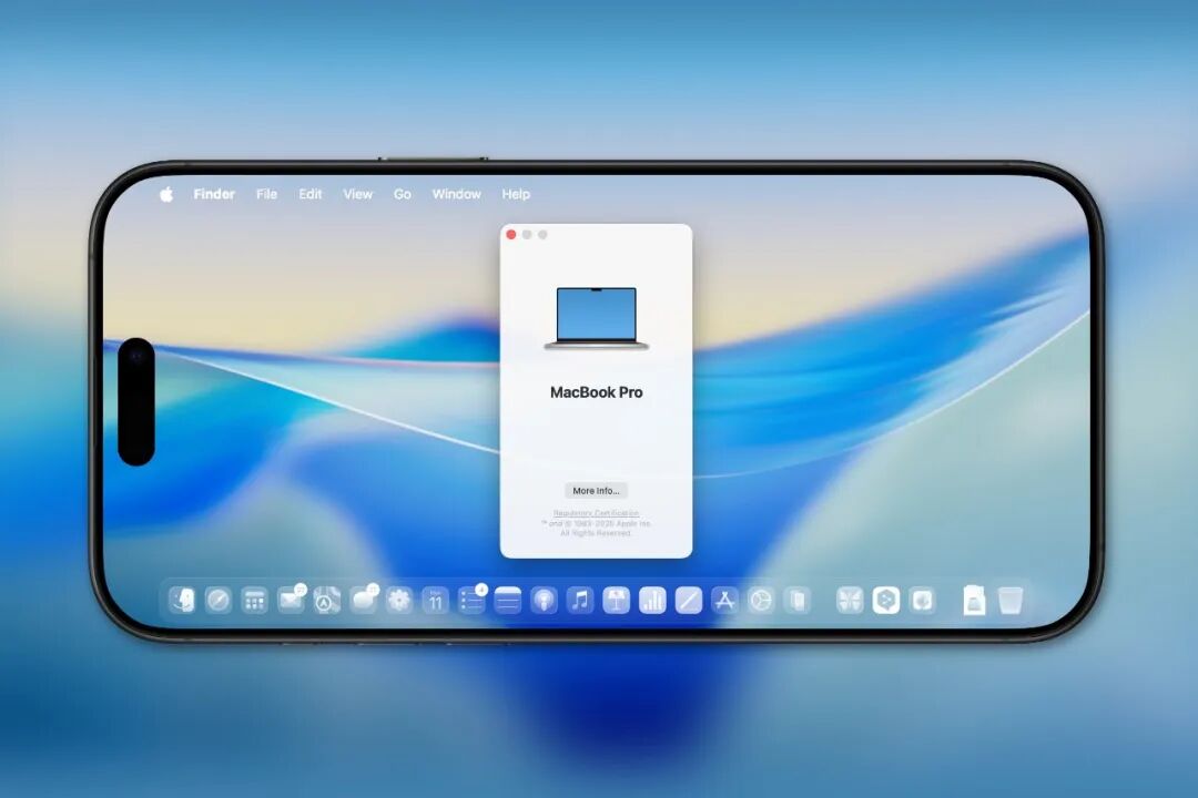 iPhone 16e运行macOS Sequoia界面截图