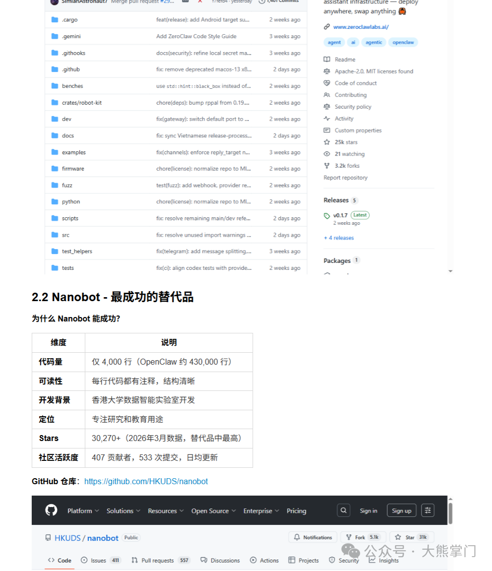 Nanobot项目仓库与成功因素分析