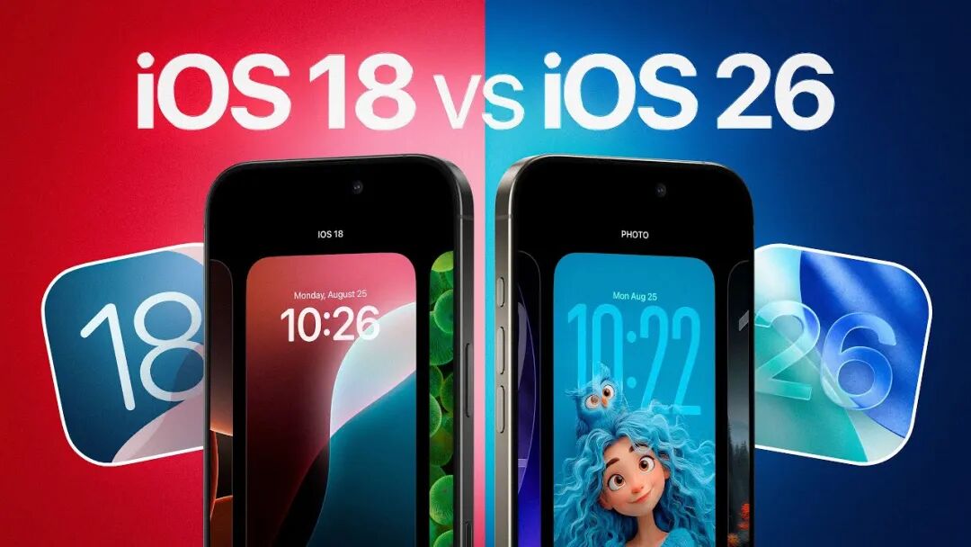 iOS 18与iOS 26视觉设计对比图
