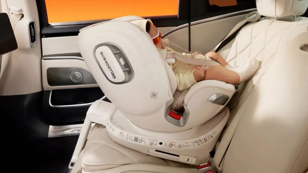 婴儿在车内使用WELLDON安全座椅