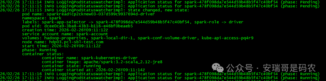 Spark on K8s 应用状态监控日志