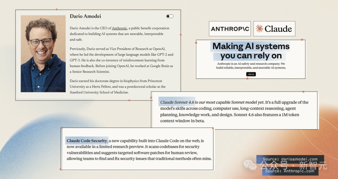 Dario Amodei与Claude介绍图