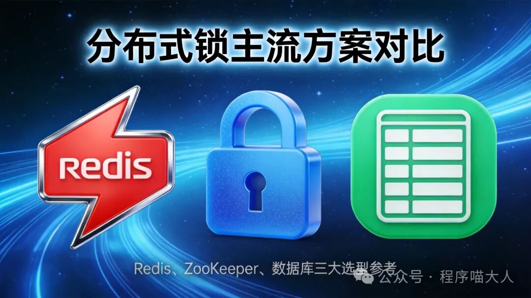 分布式锁主流方案对比图
