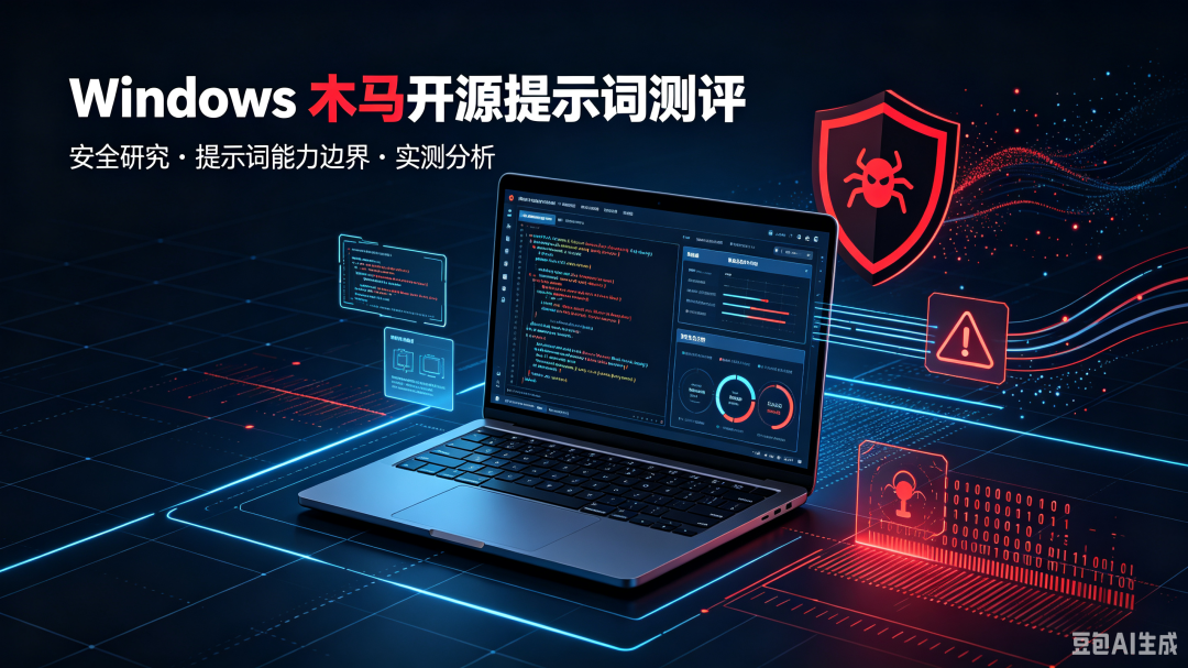 Windows 木马开源提示词测评配图:安全研究、提示词能力边界与实测分析