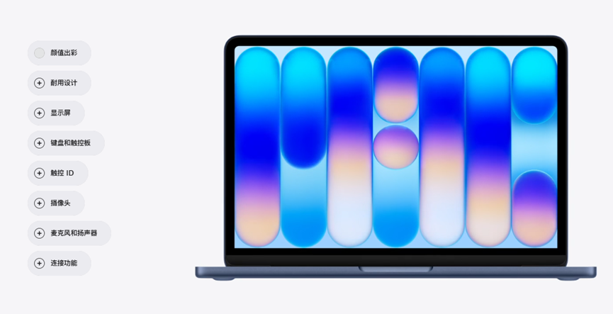 MacBook配置介绍页面截图