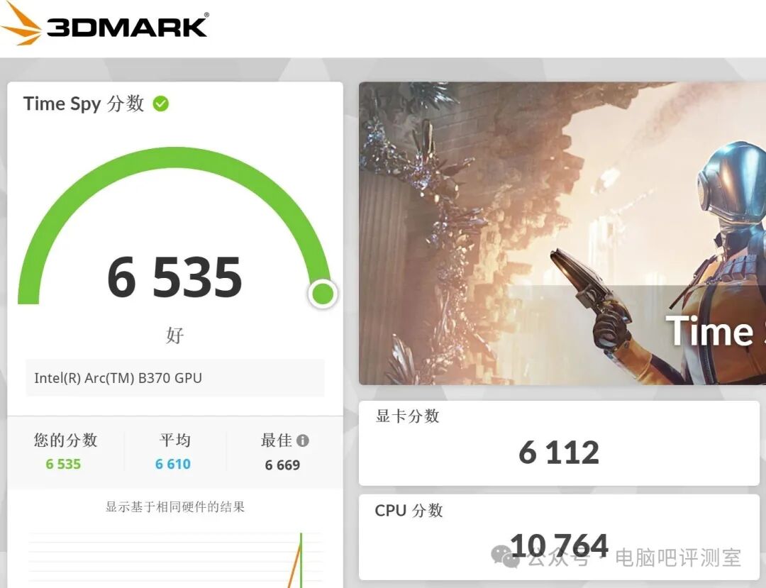 离电状态3DMark Time Spy测试结果