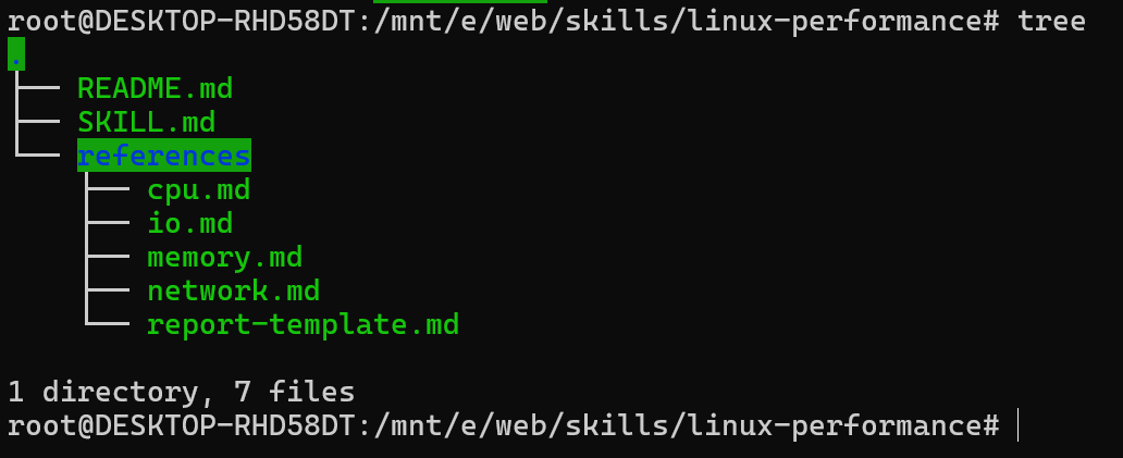 Linux性能分析Skill源码目录结构