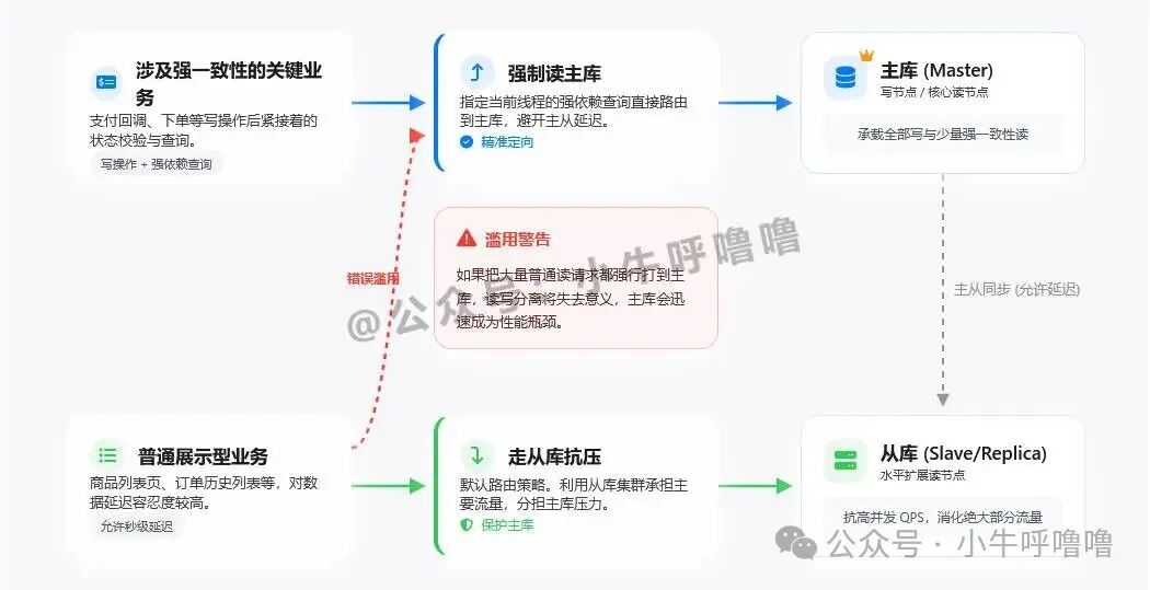 读写分离架构下的路由策略流程图