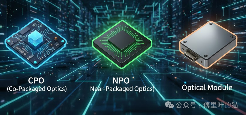 CPO、NPO与传统光模块技术对比图