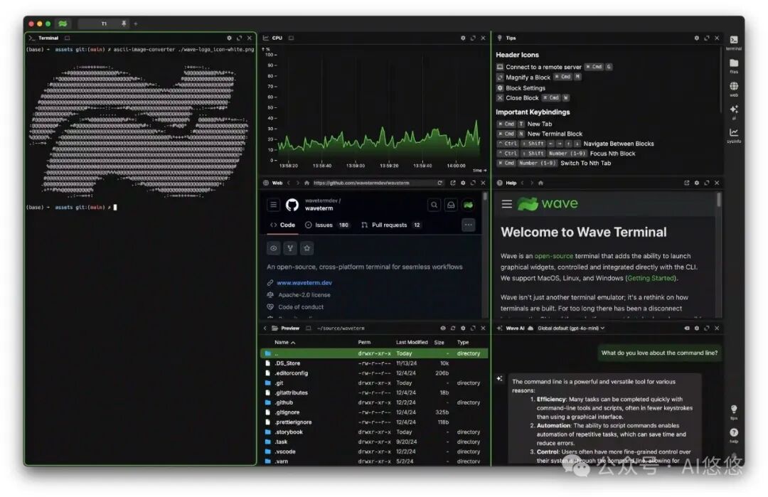Wave Terminal 界面