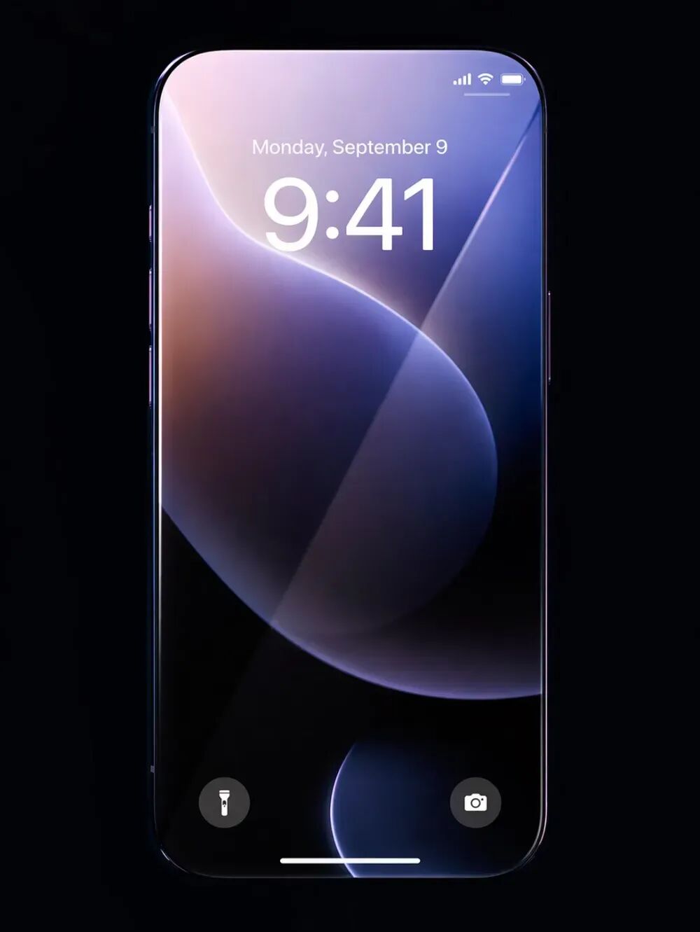 锁屏界面示意图