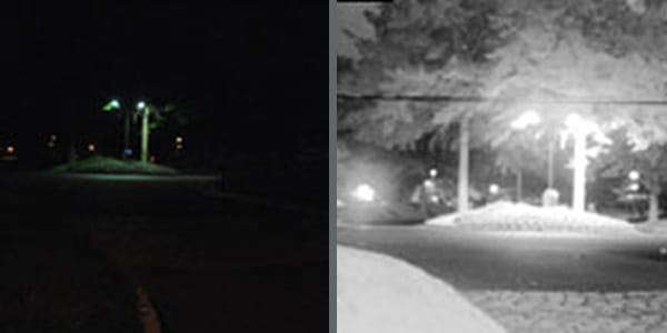 夜视成像对比图