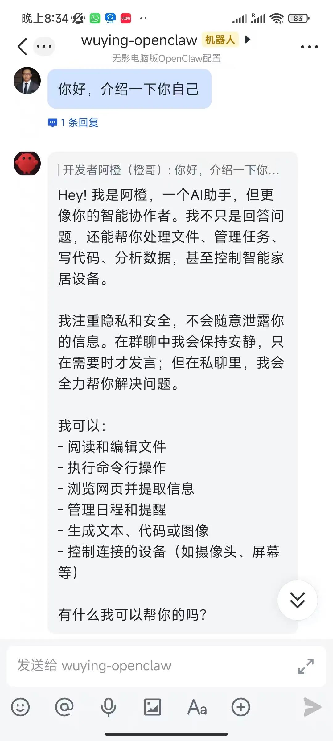 AI助手自我介绍与功能清单