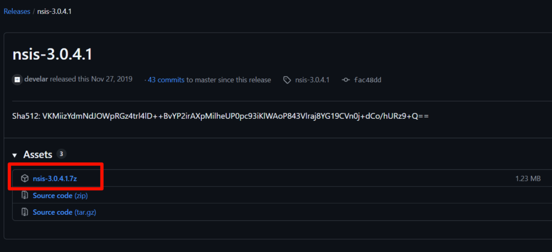 nsis在GitHub的发布页