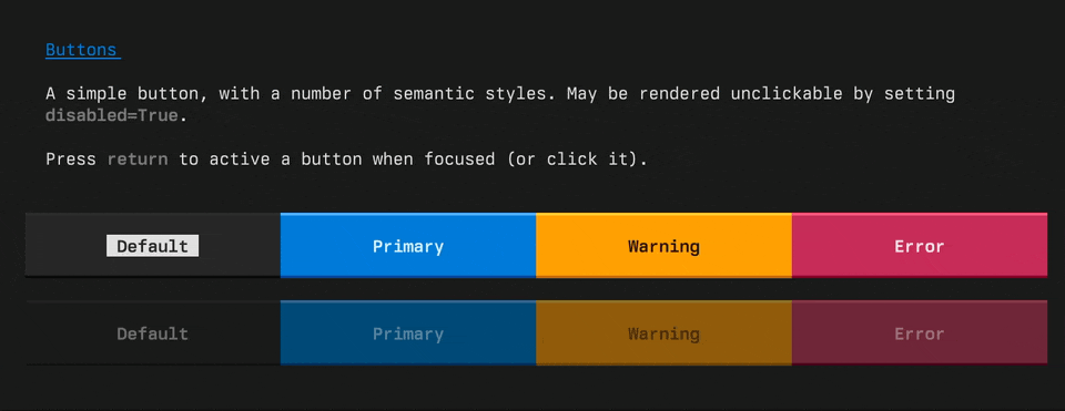 Textual库按钮样式示例