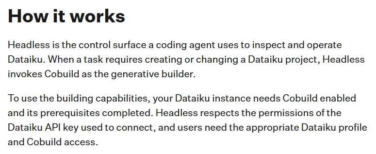 Dataiku Headless 工作原理说明