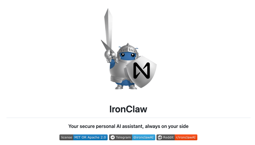 IronClaw 项目卡通机器人标识