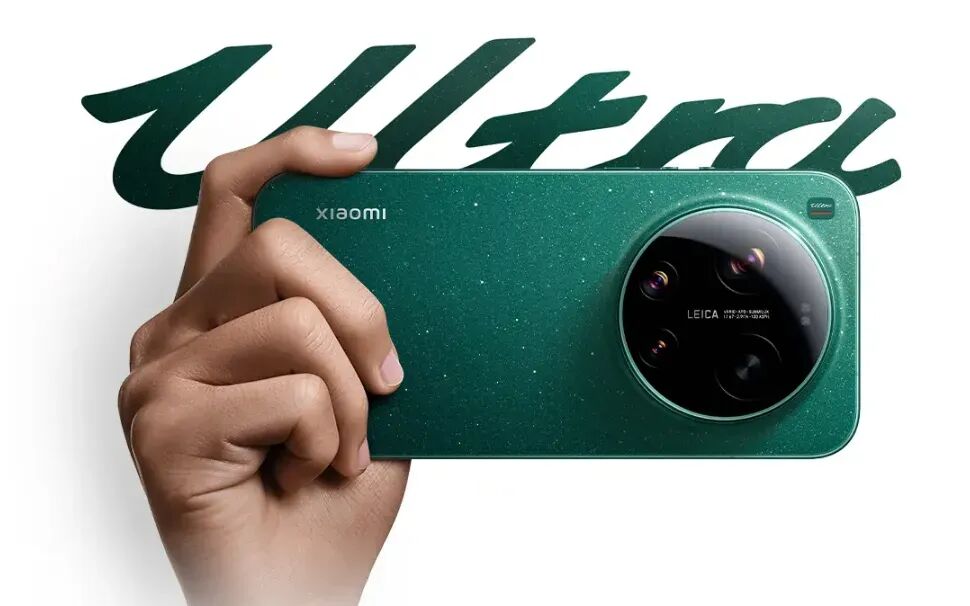 小米绿色款手机产品图