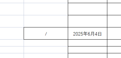 Excel截图：包含斜杠和日期的单元格