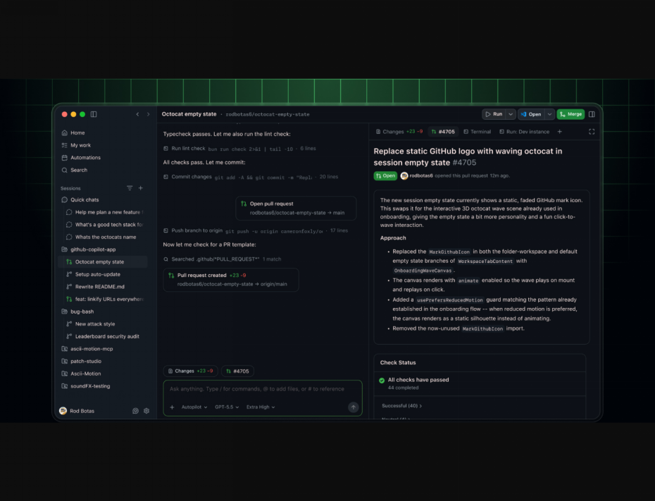 Copilot App任务面板界面