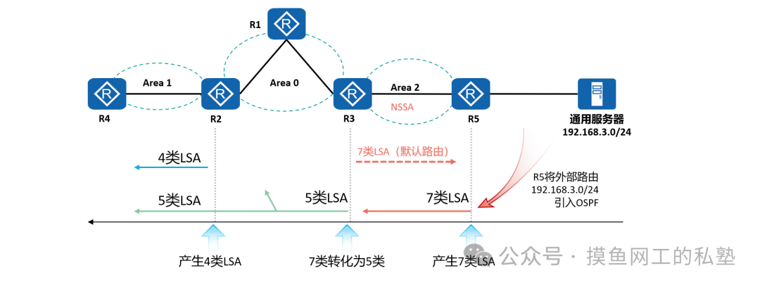NSSA区域工作原理示意图