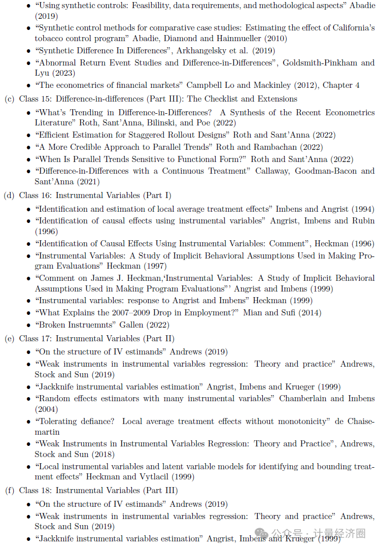 工具变量法部分文献列表