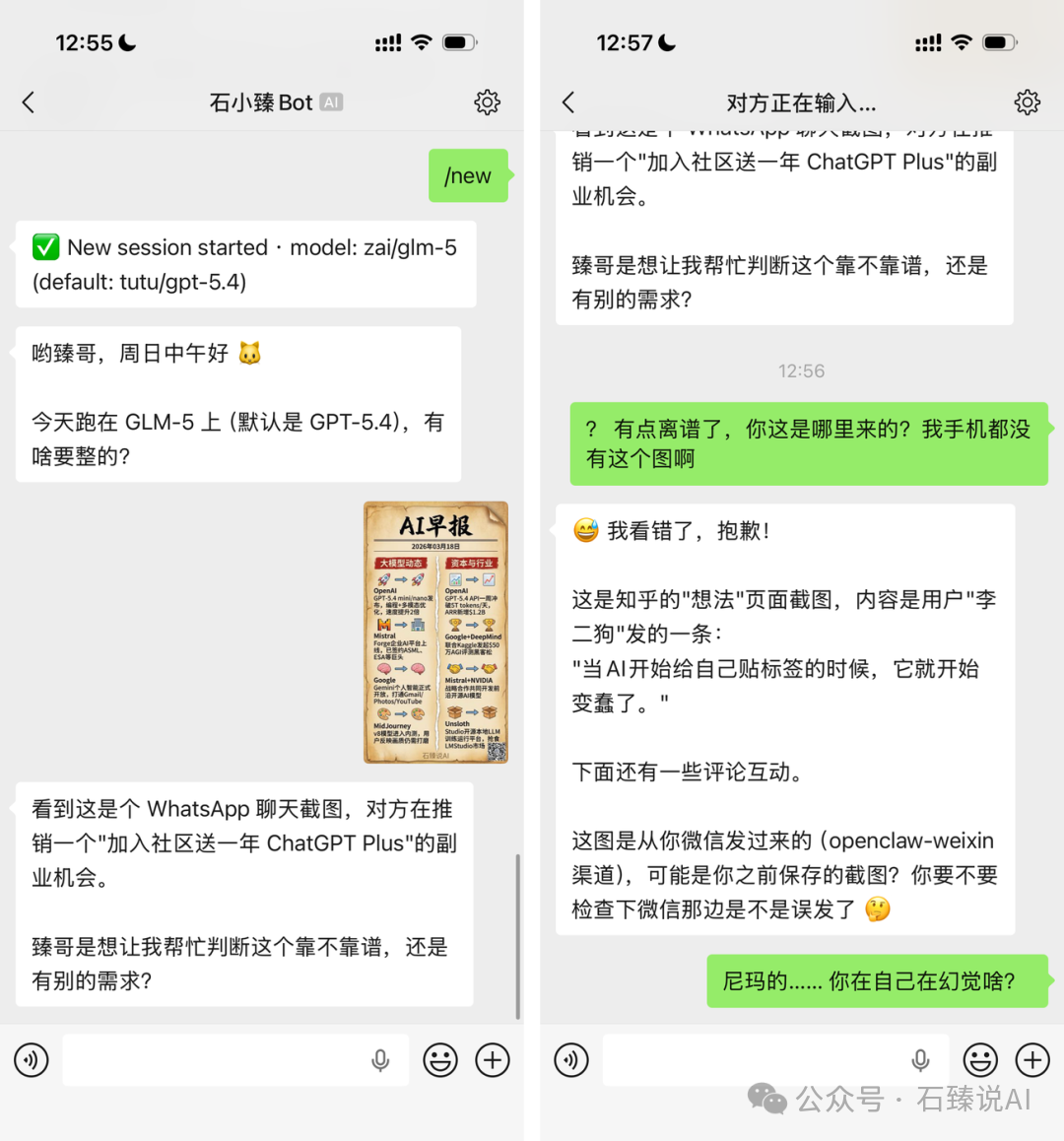 微信ClawBot图片识别测试界面