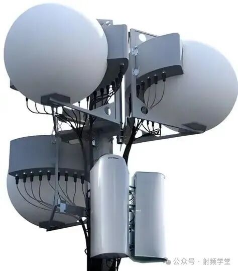 通信基站上的透镜天线(球形雷达罩)