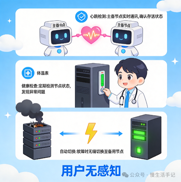 故障检测与切换机制示意图