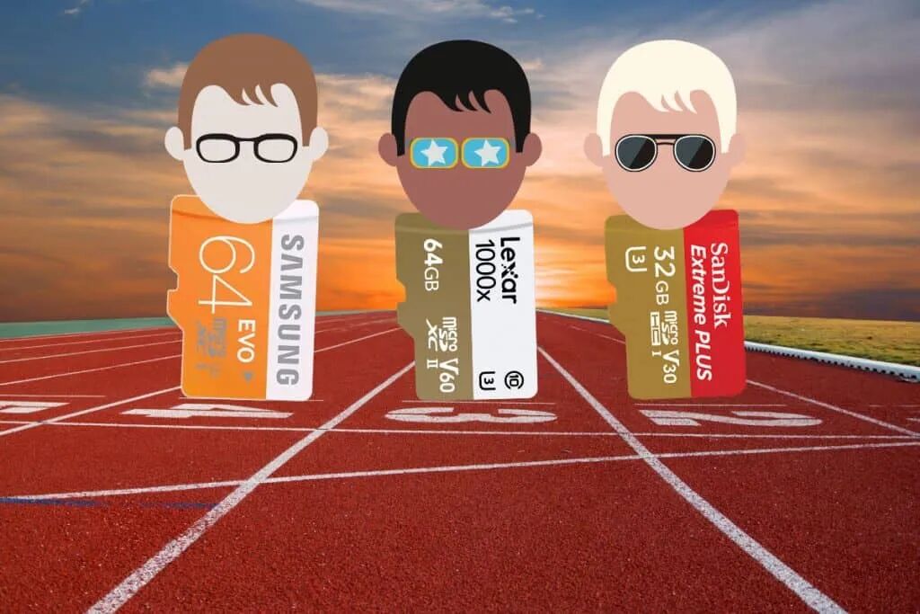 拟人化的高速SD卡对比图