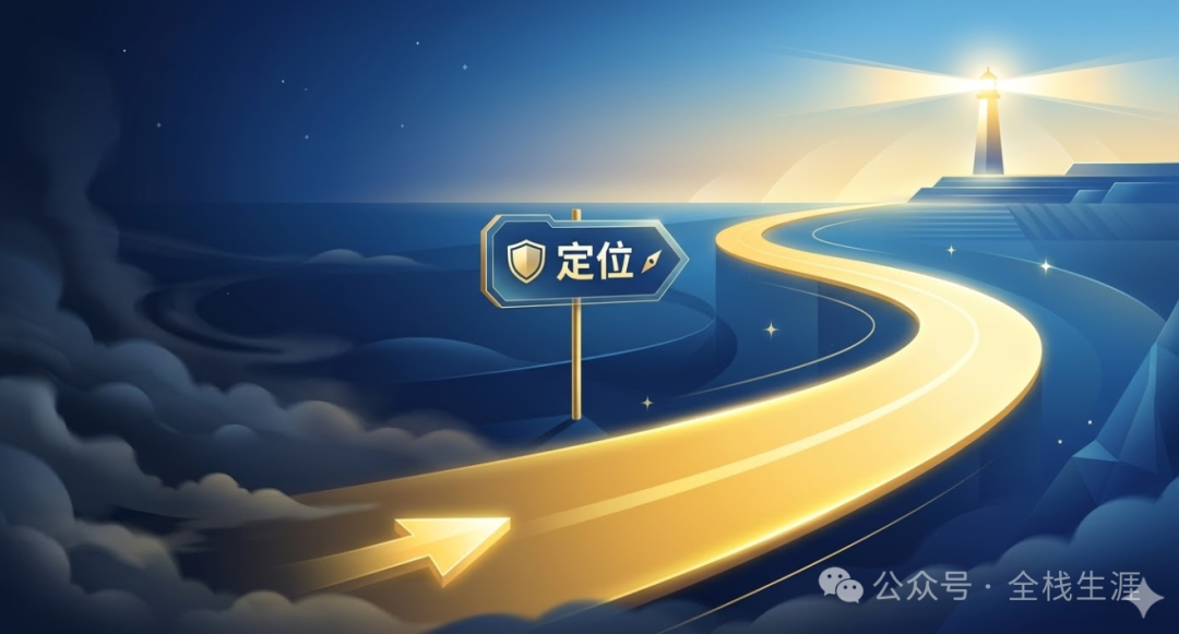 一条指向灯塔的金色定位之路